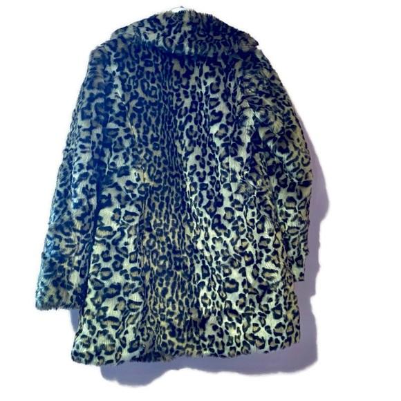 steve madden leopard faux fur coat - Picture 2 of 4